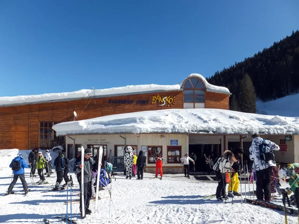 Bansko Bulgaristan Şubat 2012 Ski Area Resort Bansko Pirin Dağı — Stok fotoğraf