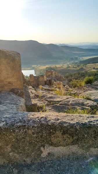 Sunrise View Ancient Thracian City Perperikon Kardzhali Region Bulgaria — Stock Photo, Image