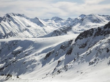 Todorka tepe, Pirin Dağı, Bulgaristan üzerinden muhteşem kış görünümü
