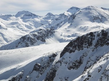 Todorka tepe, Pirin Dağı, Bulgaristan üzerinden muhteşem kış görünümü