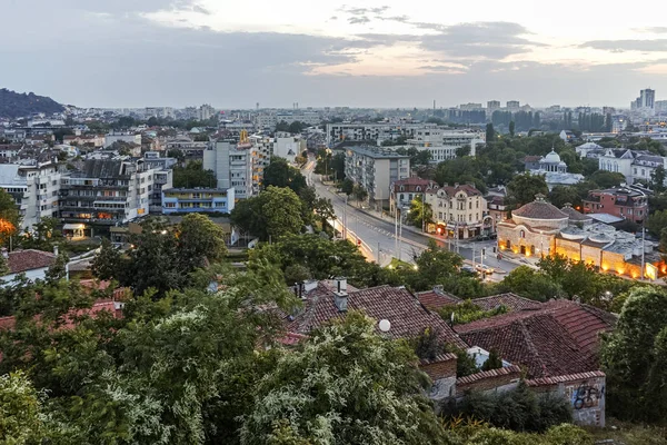 Plovdiv Bulgarien Mai 2018 Erstaunliches Nachtpanorama Auf Die Stadt Plovdiv — Stockfoto