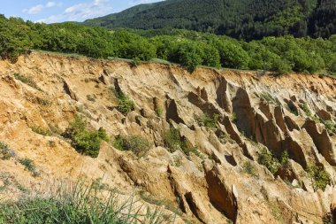 Günbatımı manzara kaya oluşumu Stob Piramitler, Rila Dağı, Köstendil bölgenin, Bulgaristan