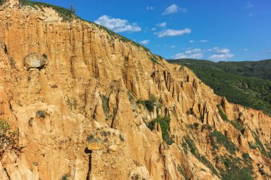 Günbatımı manzara kaya oluşumu Stob Piramitler, Rila Dağı, Köstendil bölgenin, Bulgaristan