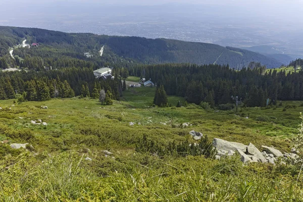 Paisagem Trilha Caminhada Para Cherni Vrah Pico Montanha Vitosha Região — Fotografia de Stock