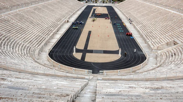 Atenas Grecia Enero 2017 Vista Panorámica Del Estadio Panathenaic Kallimarmaro — Foto de Stock