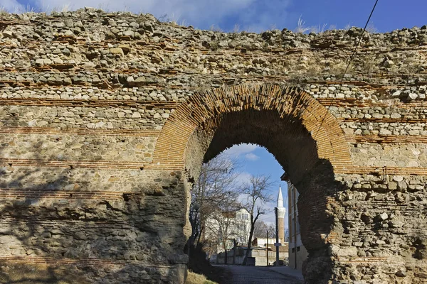 Puerta Occidental Diocletianopolis Muralla Romana Ciudad Hisarya Región Plovdiv Bulgaria — Foto de Stock