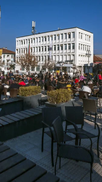 Petrich Bulgaria Enero 2019 Vista Panorámica Del Centro Ciudad Petrich — Foto de Stock