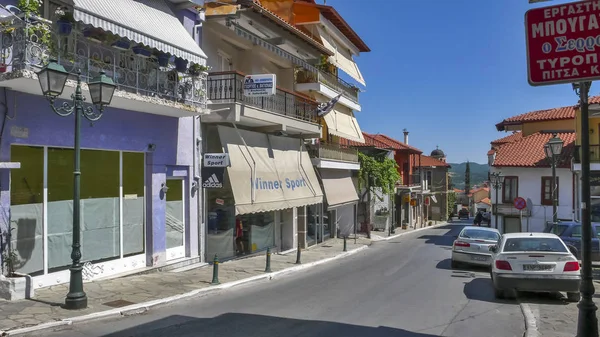 Arnea Chalkidiki Grecia Julio 2012 Casas Antiguas Ciudad Arnea Chalkidiki — Foto de Stock