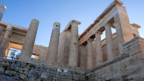 Ruinerna Propyléerna Monumental Gateway Akropolis Aten Attica Grekland — Stockfoto