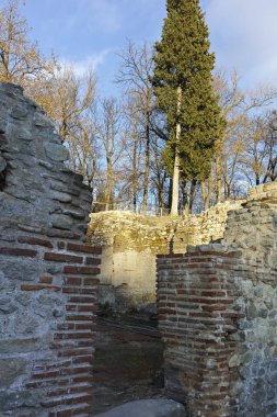 Gün batımı görünümü antik termal banyoları, Diocletianopolis, Hisarya kasaba, Plovdiv Bölge, Bulgaristan