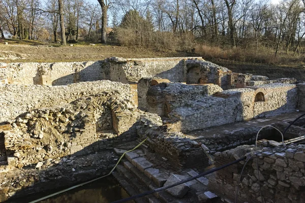 Widokiem Zachód Słońca Starożytnych Łaźnie Termalne Diocletianopolis Miasta Chisaria Region — Zdjęcie stockowe