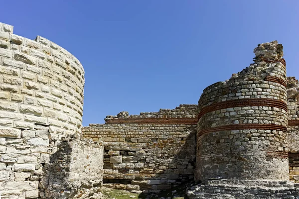 Ruinas Antiguas Fortificaciones Entrada Del Casco Antiguo Nessebar Región Burgas — Foto de Stock