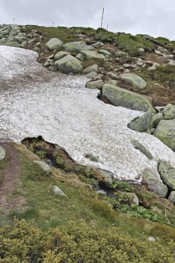 Manzara Vitosha Mountain yakınındaki Cherni Vrah tepe, Sofya şehir bölge, Bulgaristan