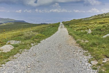 Manzara Vitosha Mountain yakınındaki Cherni Vrah tepe, Sofya şehir bölge, Bulgaristan