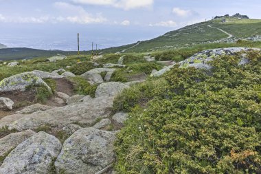 Manzara Vitosha Mountain yakınındaki Cherni Vrah tepe, Sofya şehir bölge, Bulgaristan