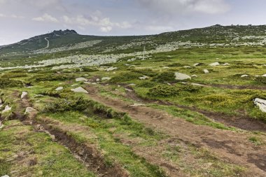 Manzara Vitosha Mountain yakınındaki Cherni Vrah tepe, Sofya şehir bölge, Bulgaristan