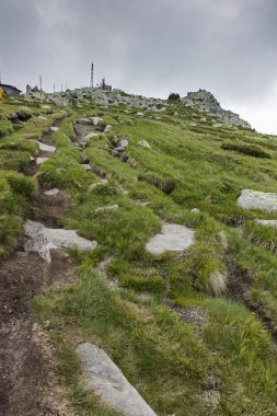 Manzara Vitosha Mountain yakınındaki Cherni Vrah tepe, Sofya şehir bölge, Bulgaristan