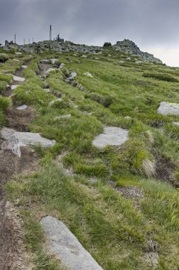 Manzara Vitosha Mountain yakınındaki Cherni Vrah tepe, Sofya şehir bölge, Bulgaristan