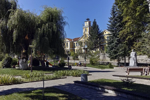 Chepelare Bulgaria Agosto 2018 Costruzione Strade Nel Centro Della Località — Foto Stock