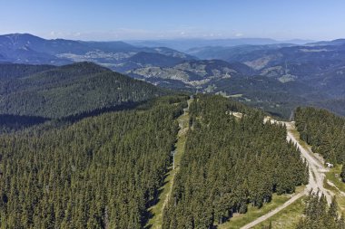 Rodop Dağları'nın yaz yataydan Snezhanka tepe bölge Smolyan, Bulgaristan