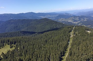 Rodop Dağları'nın yaz yataydan Snezhanka tepe bölge Smolyan, Bulgaristan