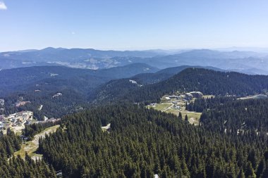 Rodop Dağları'nın yaz yataydan Snezhanka tepe bölge Smolyan, Bulgaristan