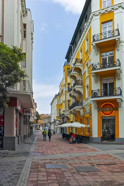 Plovdiv Bulgária Maio 2018 Edifícios Rua Pedonal Central Cidade Plovdiv — Fotografia de Stock