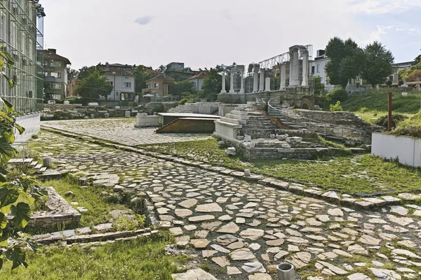 Stara Zagora Bulgária Agosto 2018 Auditório Fórum Antiguidades Nas Ruínas — Fotografia de Stock