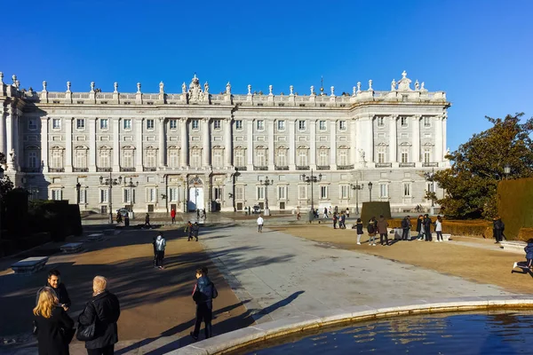 Madrid Spanya Ocak 2018 Royal Palace Madrid Spanya Nın Görünümü — Stok fotoğraf