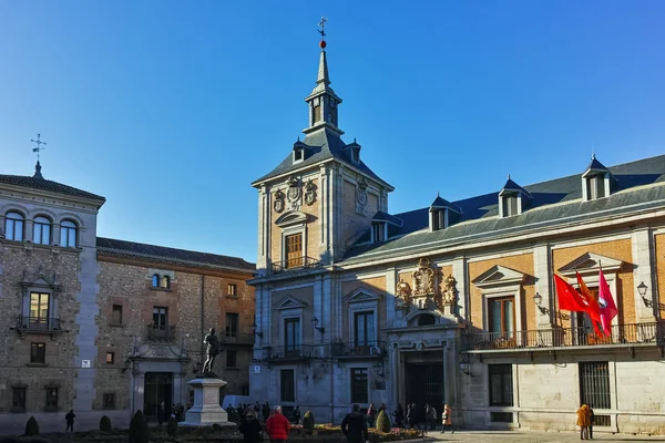 Madrid Spagna Gennaio 2018 Incredibile Vista Plaza Villa Nella Città — Foto Stock