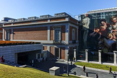 Madrid, İspanya - 22 Ocak 2018: Ulusal Müzesi Prado Madrid şehir, İspanya