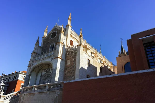 Madrid Espanha Janeiro 2018 Vista Incrível San Jeronimo Real Igreja — Fotografia de Stock