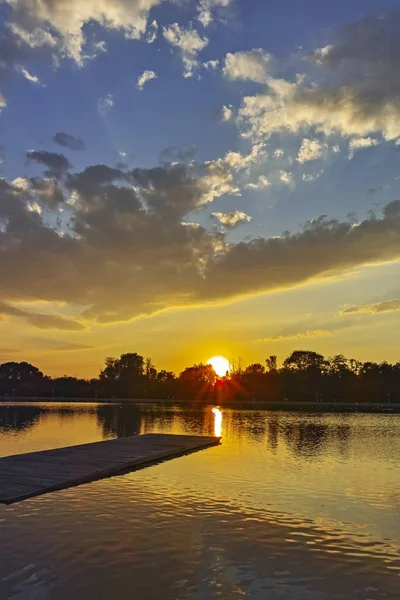 Panorama Pôr Sol Local Remo Cidade Plovdiv Bulgária — Fotografia de Stock