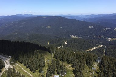 Rodop Dağları'nın yataydan Snezhanka tepe, bölge Smolyan, Bulgaristan