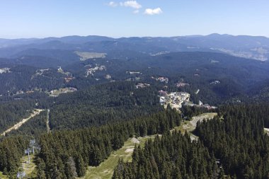 Rodop Dağları'nın yataydan Snezhanka tepe, bölge Smolyan, Bulgaristan