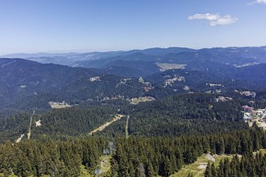Rodop Dağları'nın yataydan Snezhanka tepe, bölge Smolyan, Bulgaristan