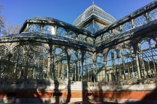 Madrid Spanien Januari 2018 Crystal Palace Retiro Park Staden Madrid — Stockfoto