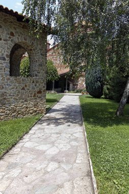 Ustrumca şehir, Kuzey Makedonya Cumhuriyeti yakınındaki Vodoca Manastırı Saint Leontius binasında Ortaçağ