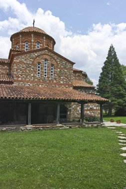 Ustrumca şehir, Kuzey Makedonya Cumhuriyeti yakınındaki Vodoca Manastırı Saint Leontius binasında Ortaçağ