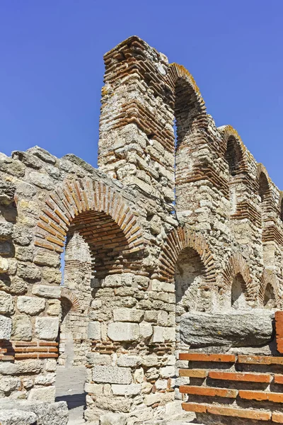 Nesebar Bulgaria Agosto 2018 Ruinas Antigua Iglesia Santa Sofía Ciudad — Foto de Stock