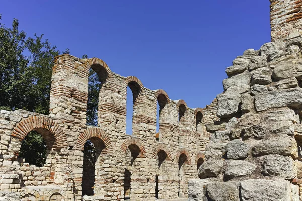 Nesebar Bulgaria Agosto 2018 Ruinas Antigua Iglesia Santa Sofía Ciudad — Foto de Stock