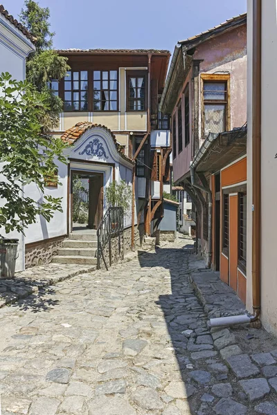 Plovdiv Bulgarije Juli 2018 Typische Keien Straat Oude Binnenstad Van — Stockfoto
