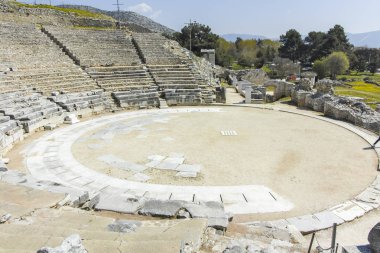 Philippi antik kentinde antik tiyatro harabeleri, Doğu Makedonya ve Trakya, Yunanistan