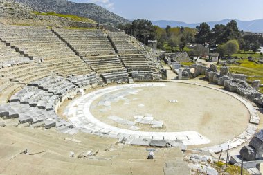 Philippi antik kentinde antik tiyatro harabeleri, Doğu Makedonya ve Trakya, Yunanistan