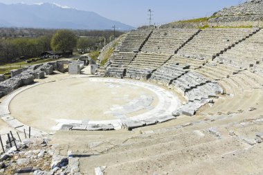 Philippi antik kentinde antik tiyatro harabeleri, Doğu Makedonya ve Trakya, Yunanistan