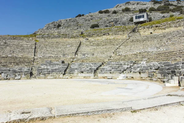 Ruiny Starożytnego Teatru Zabytkowym Mieście Philippi Macedonia Wschodnia Tracja Grecja — Zdjęcie stockowe