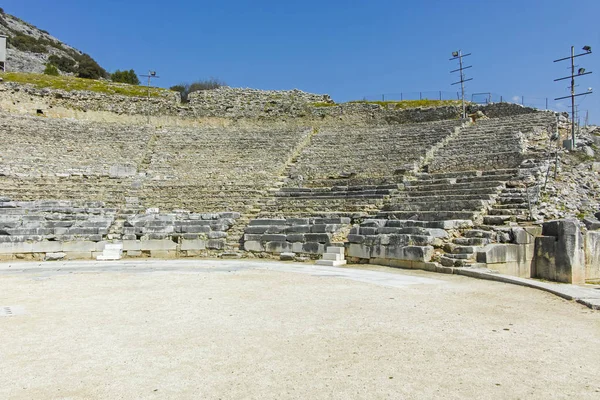 Ruines Théâtre Antique Dans Ville Antique Philippi Macédoine Orientale Thrace — Photo