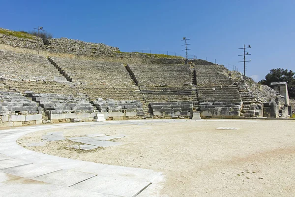 Ruines Théâtre Antique Dans Ville Antique Philippi Macédoine Orientale Thrace — Photo