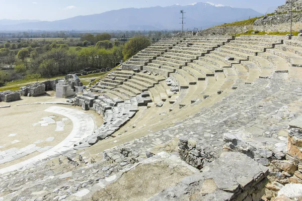 Ruïnes Van Het Oude Theater Antieke Stad Philippi Oost Macedonië — Stockfoto