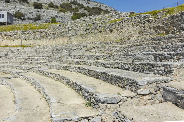 Ruïnes Van Het Oude Theater Antieke Stad Philippi Oost Macedonië — Stockfoto